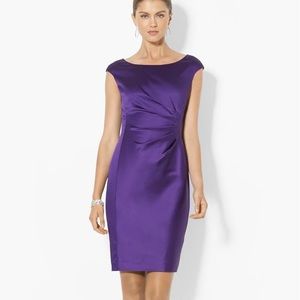 Ralph Lauren Purple Stretch Sheath Dress, Size 12